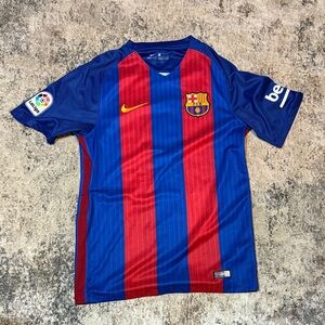Nike FC Barcelona Striped Jersey - Blue and Red